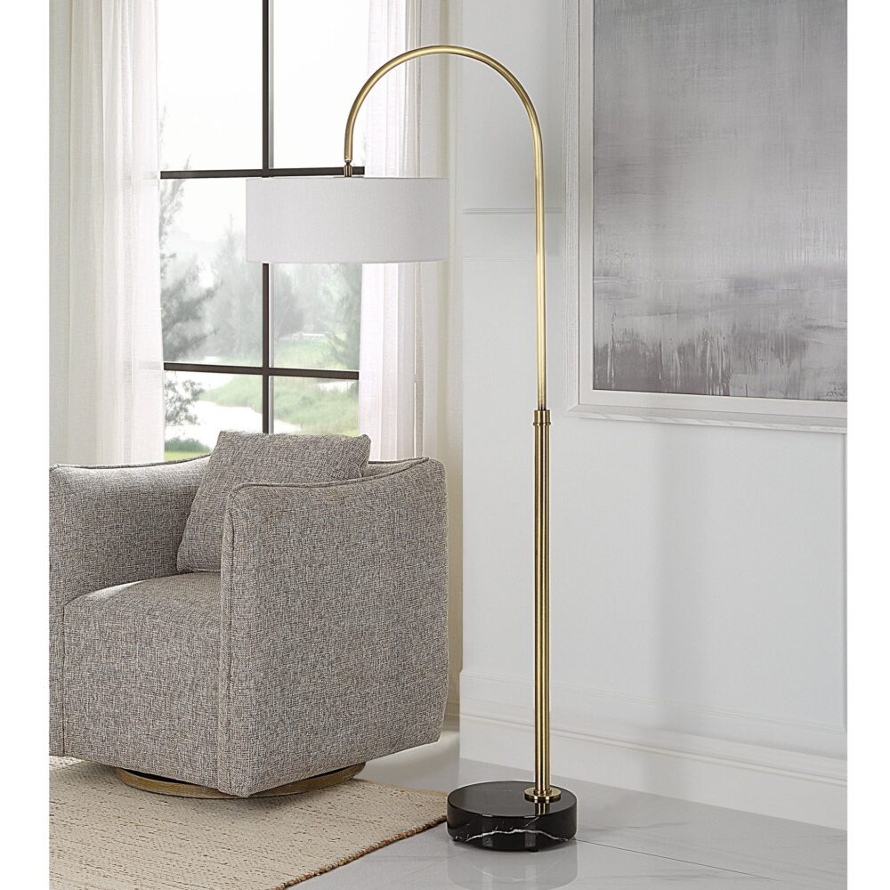 Huxford Brass Arch Floor Lamp - Image 4