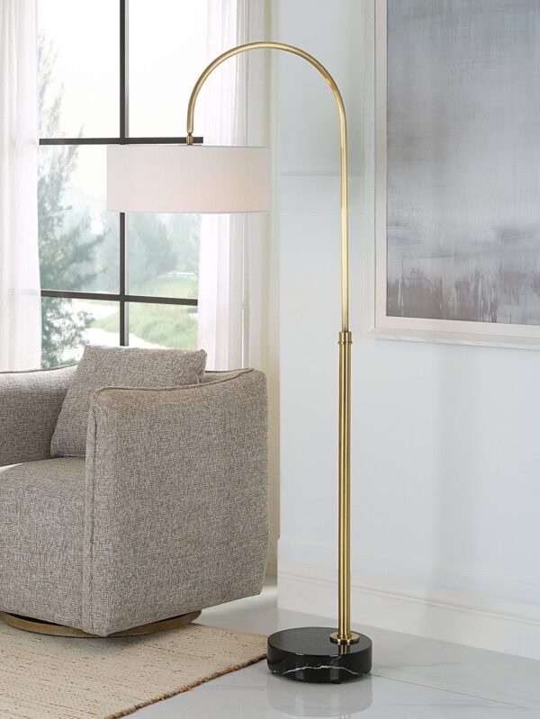 Huxford Brass Arch Floor Lamp - Image 2