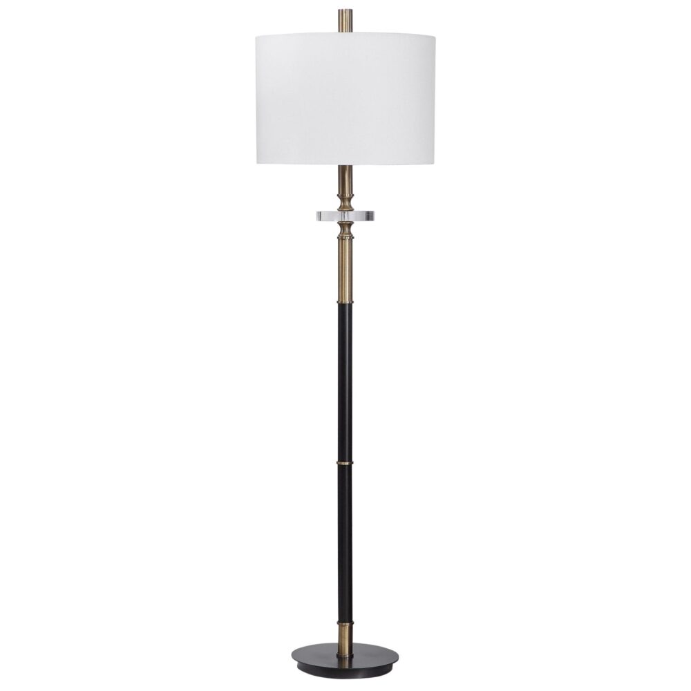 Maud Aged Black Floor Lamp - Image 4